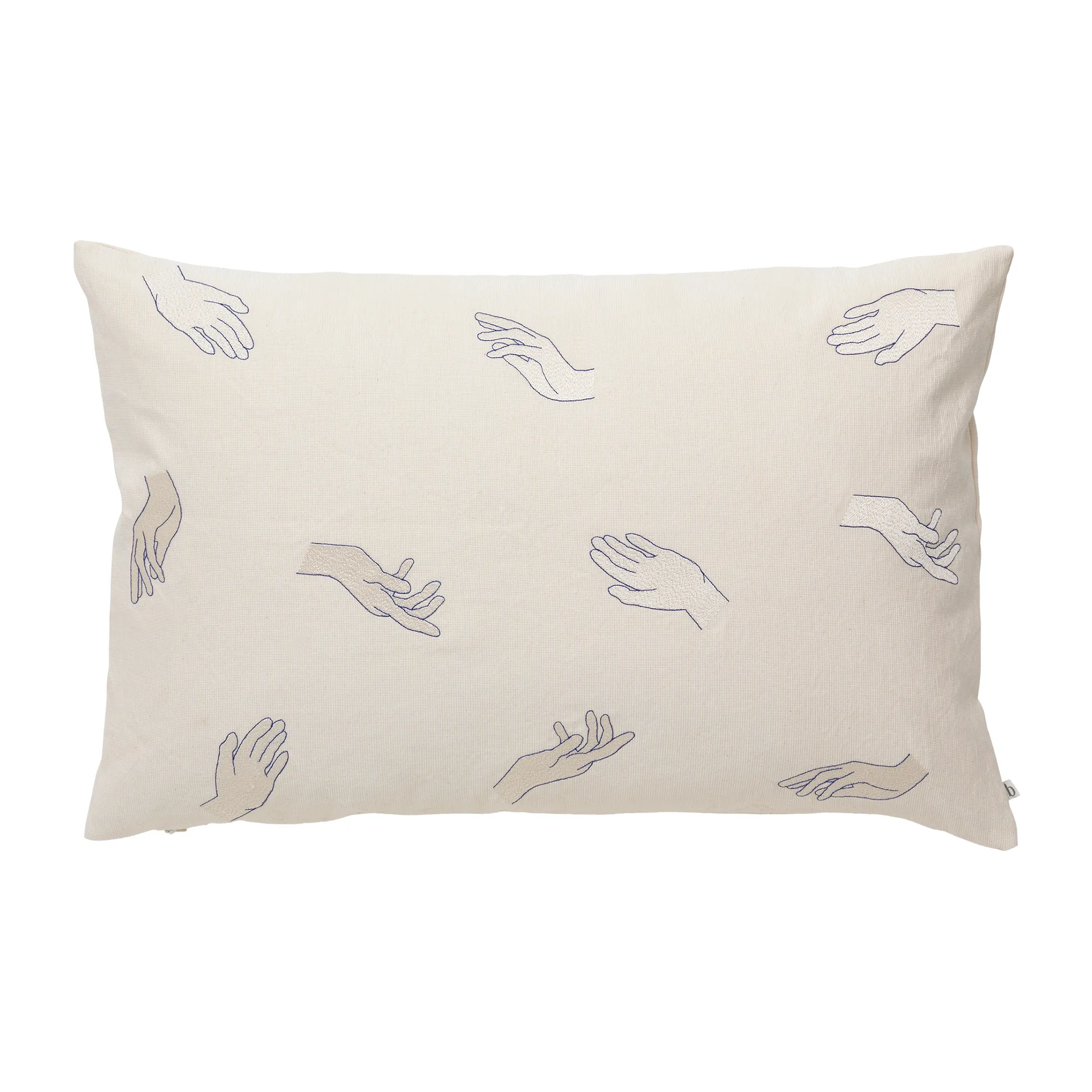 Touch poszewka na poduszkę 40x60 cm, Intense blue-off white Broste Copenhagen