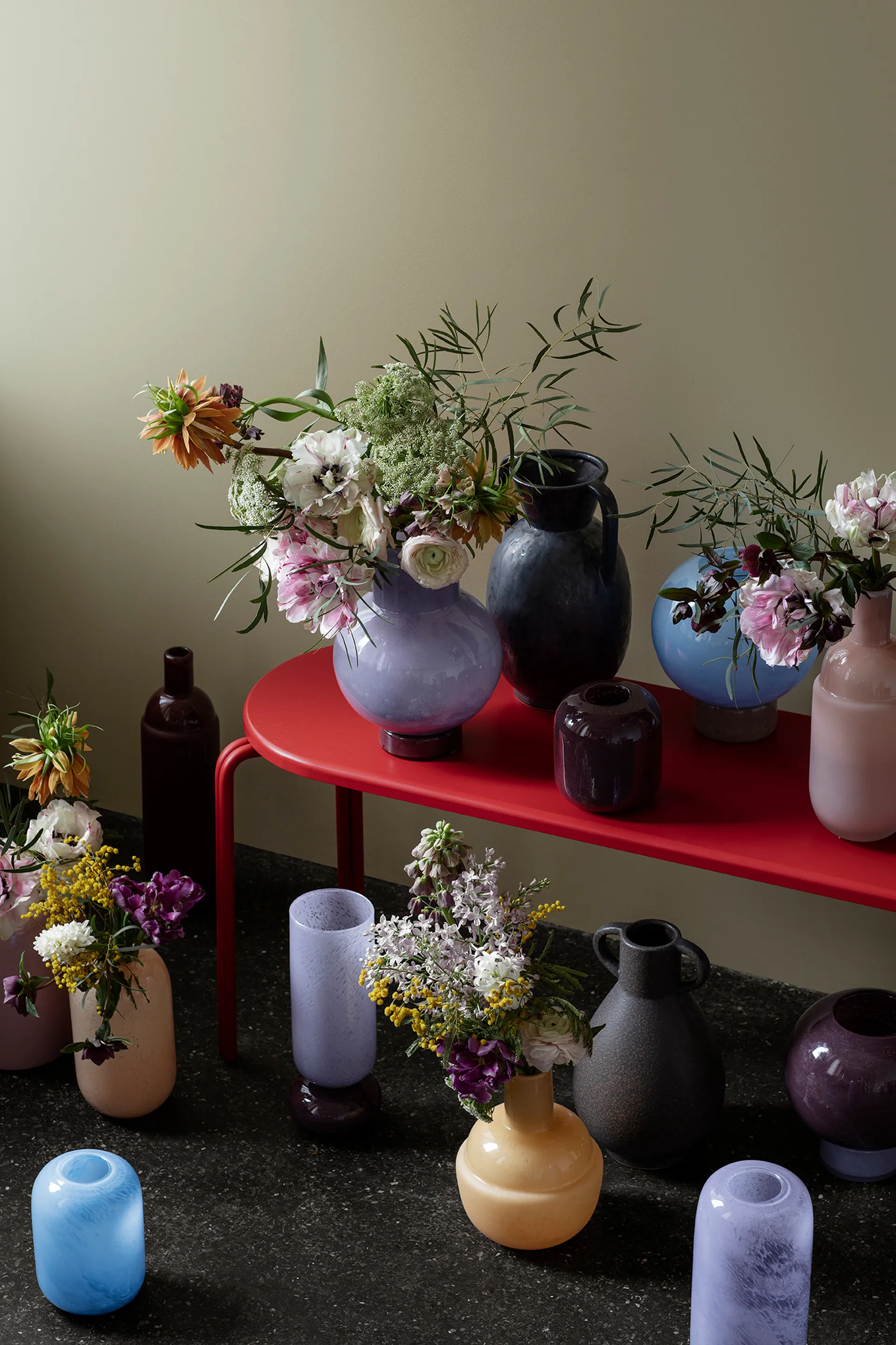 Wazon Simi 29 cm, Antique grey-black Broste Copenhagen