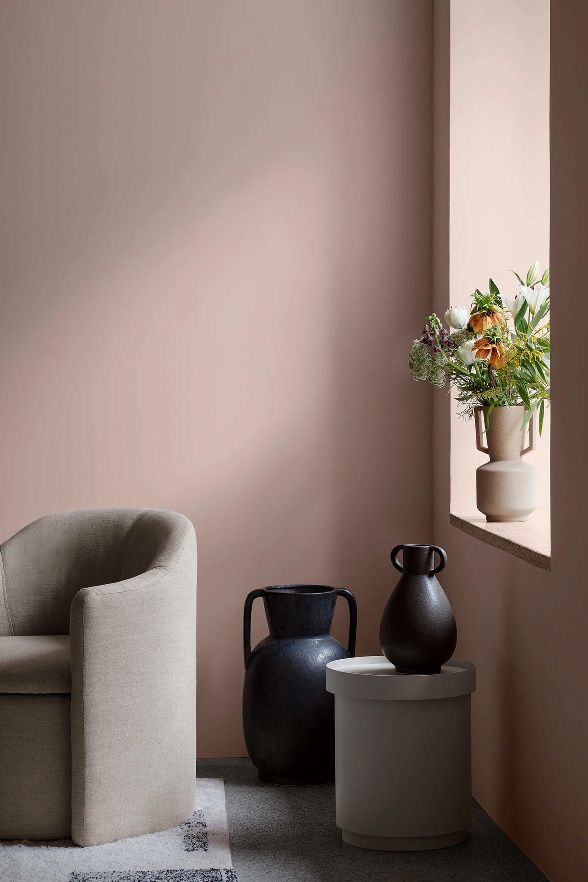 Wazon Simi 52 cm, Antique grey-black Broste Copenhagen