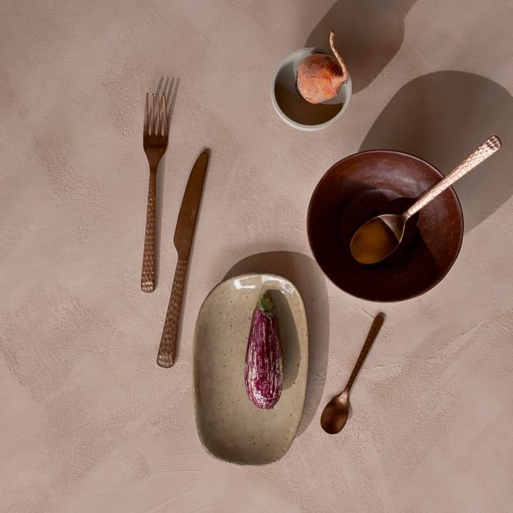 Widelec obiadowy Hune, Copper hammered Broste Copenhagen