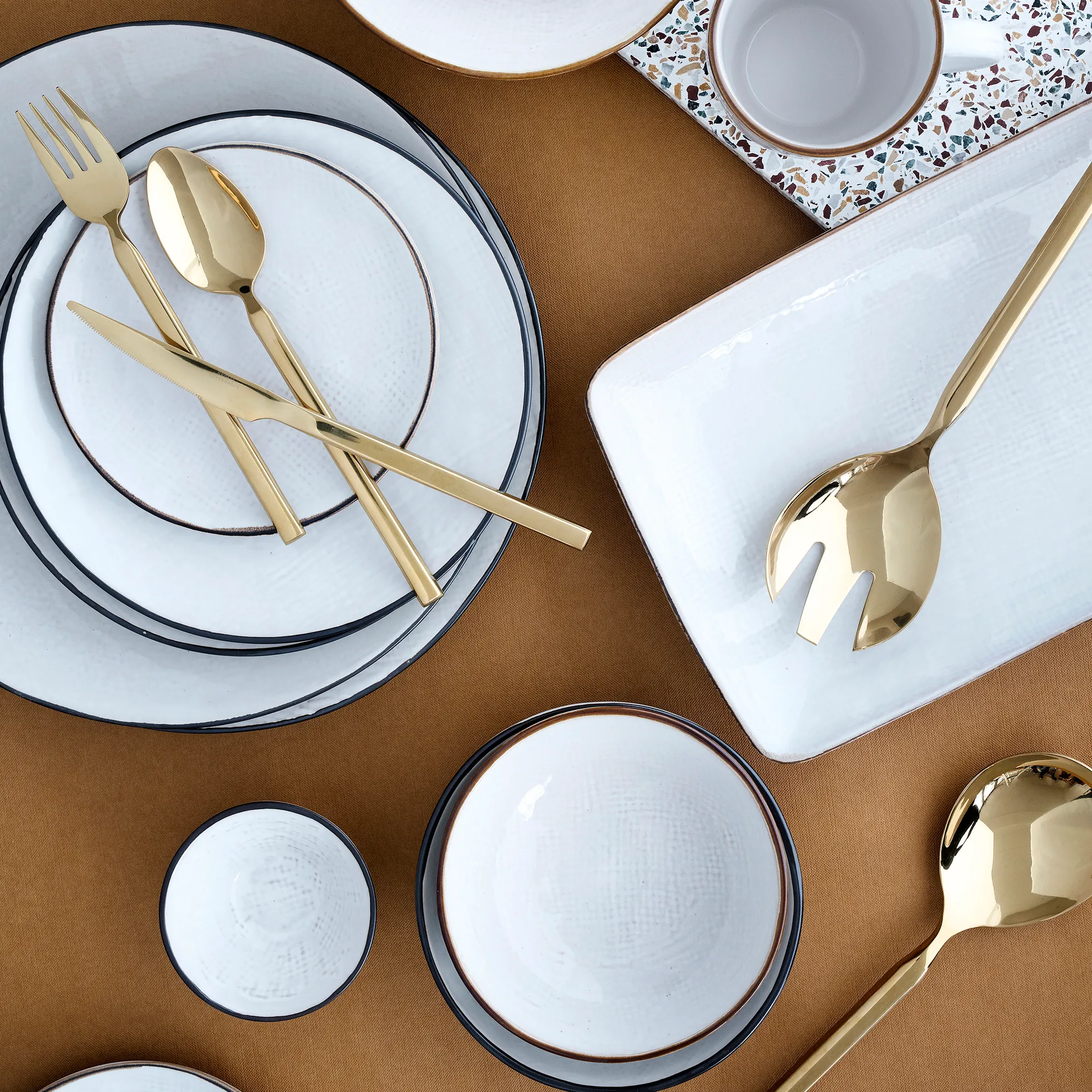 Widelec Tvis 4-pak, złoto Broste Copenhagen