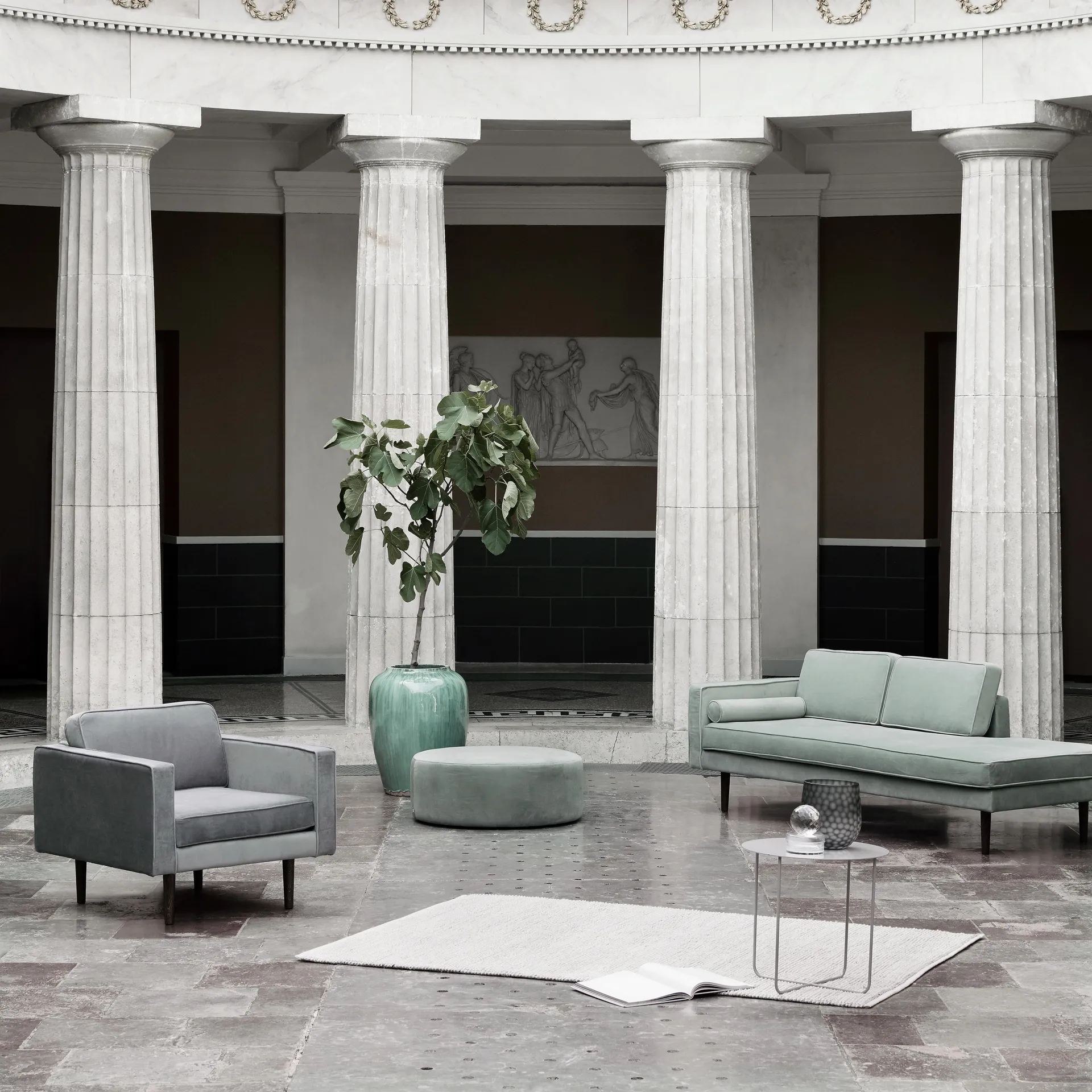 Wind fotel, drizzle (szary) Broste Copenhagen