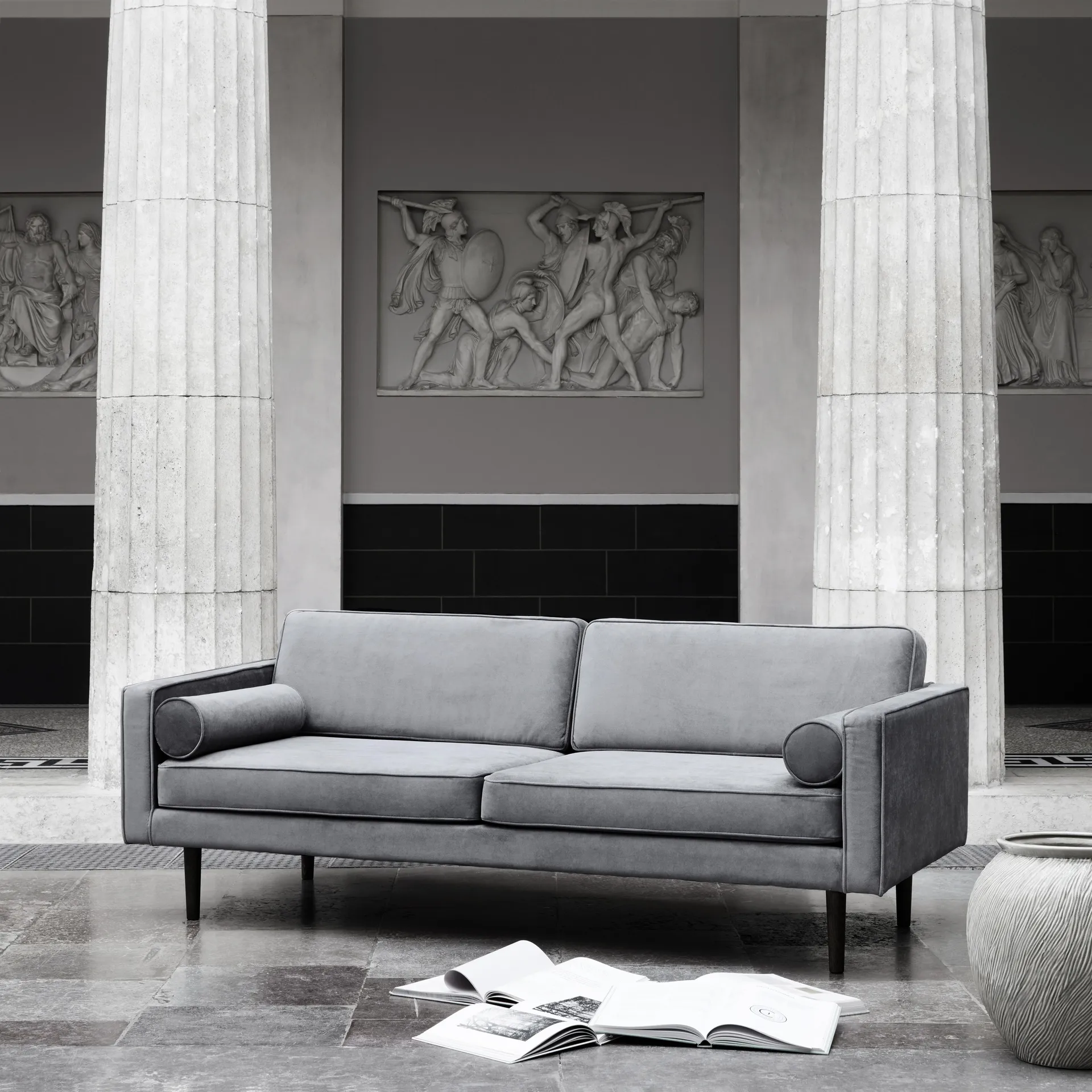 Wind Sofa 3-osobowa, drizzle (szary) Broste Copenhagen