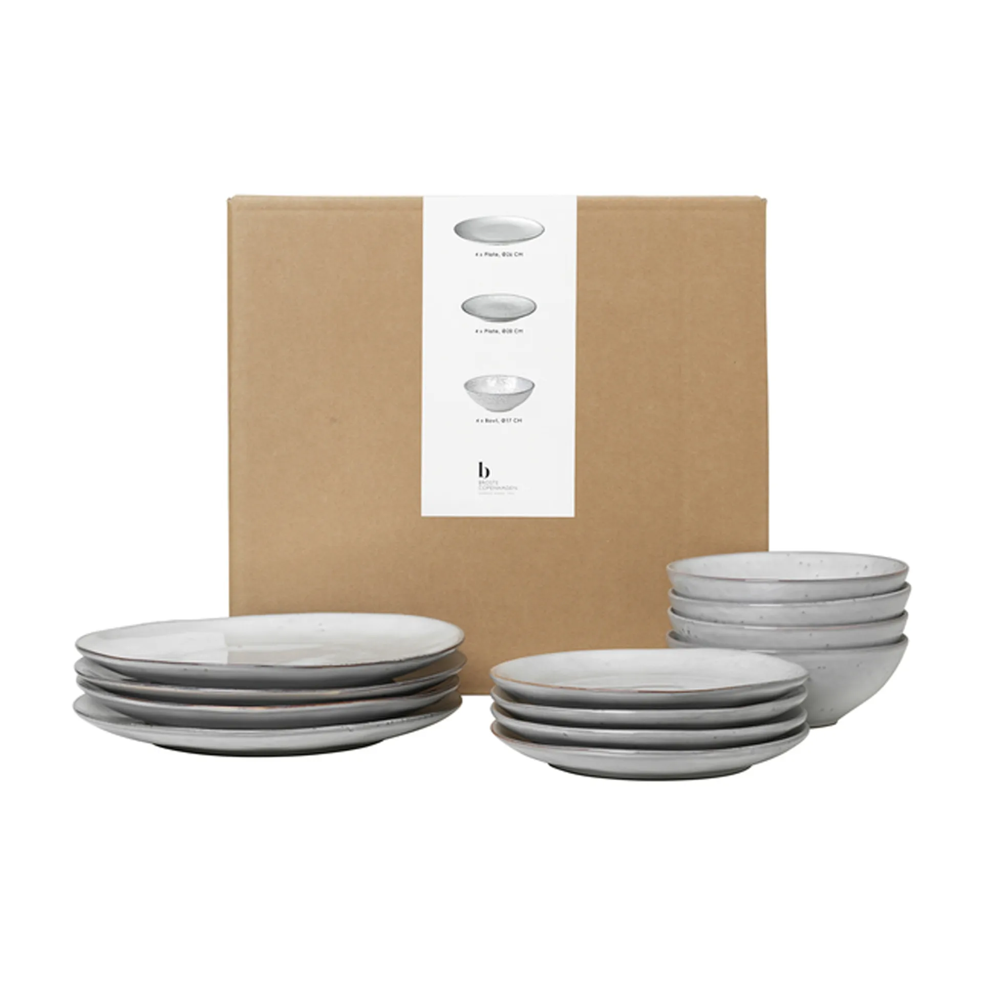 Zastawa Nordic Sand, 12 elementów Broste Copenhagen