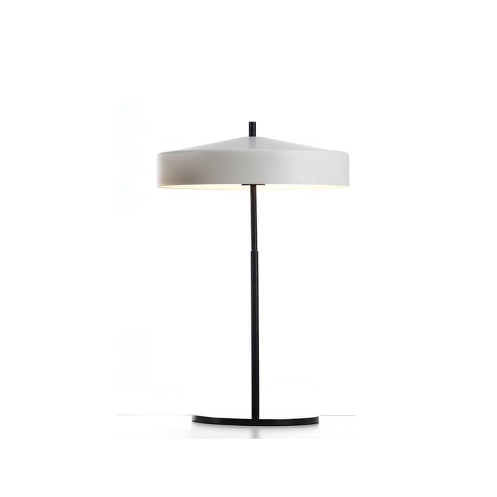 Cymbal lampa stołowa - biały matowy, czarny kabel - Bsweden