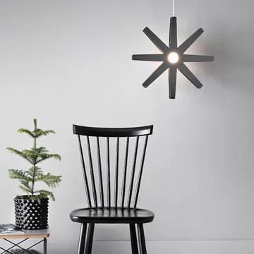 Fling 33 lampa wisząca - jasnoszary matowy, biały plastikowy kabel - Bsweden