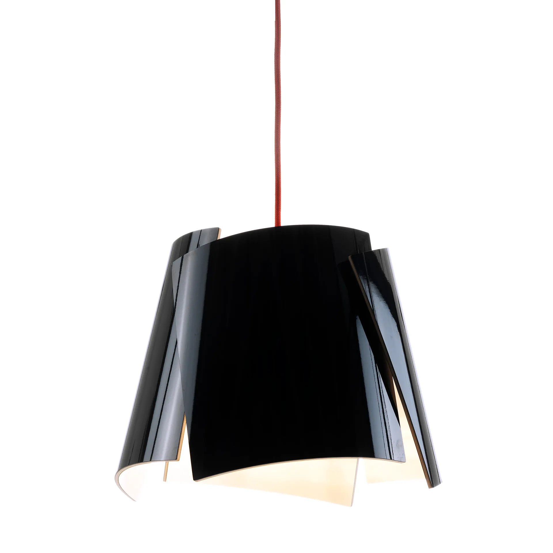 Lampa czarna Leaf, czarno-czerwony Bsweden