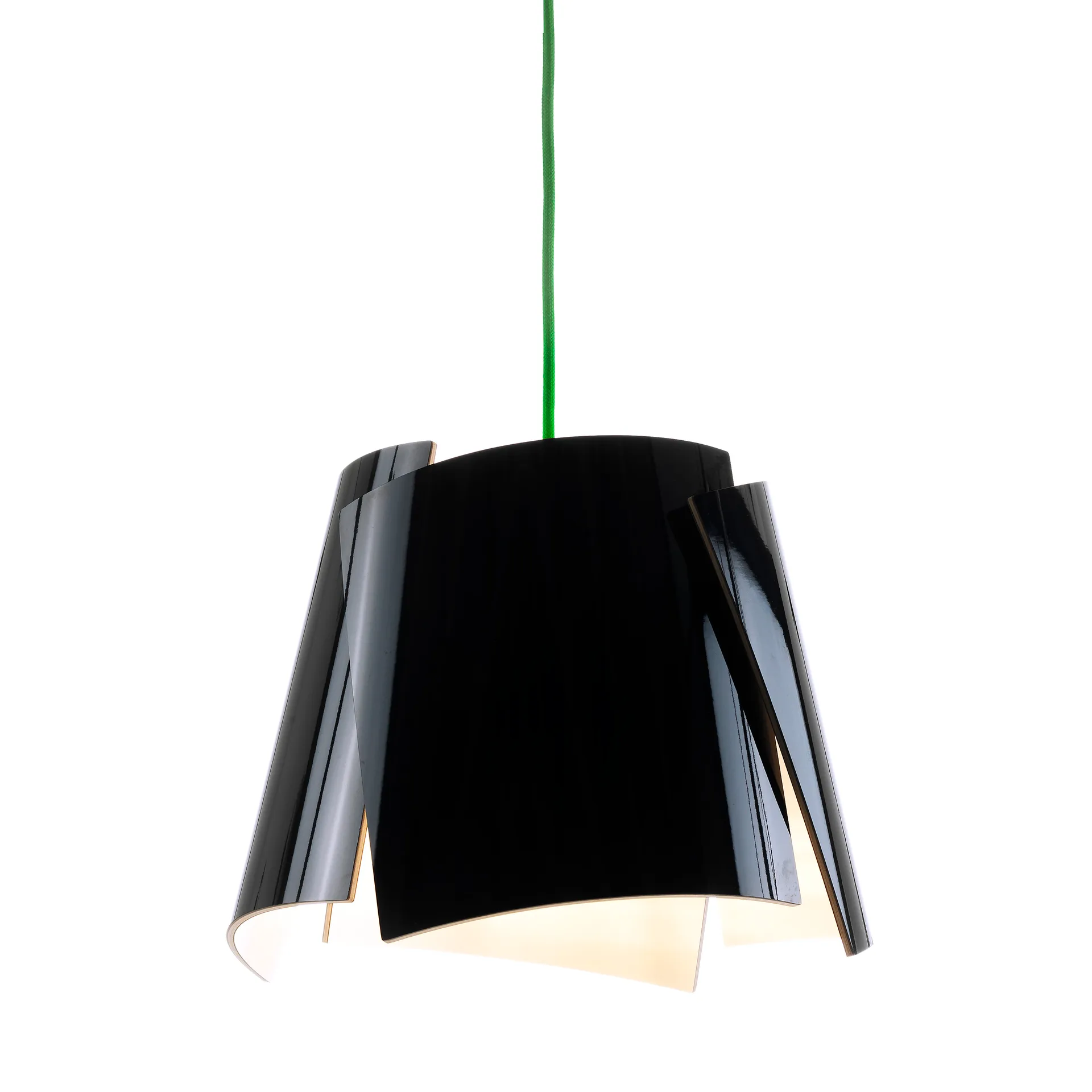 Lampa czarna Leaf, czarno-zielony Bsweden