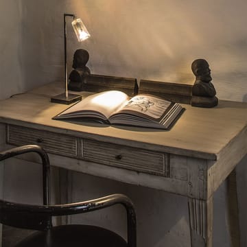 Manhattan 8 lampa stołowa - szkło jasne, matowe pionowe paski - Bsweden