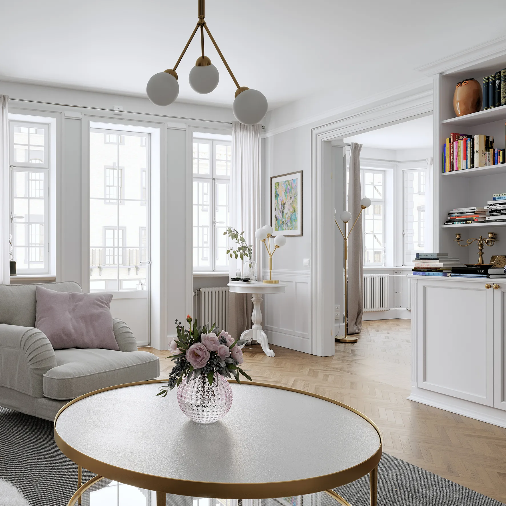 3Some lampa sufitowa, Złoty postarzany By Rydéns