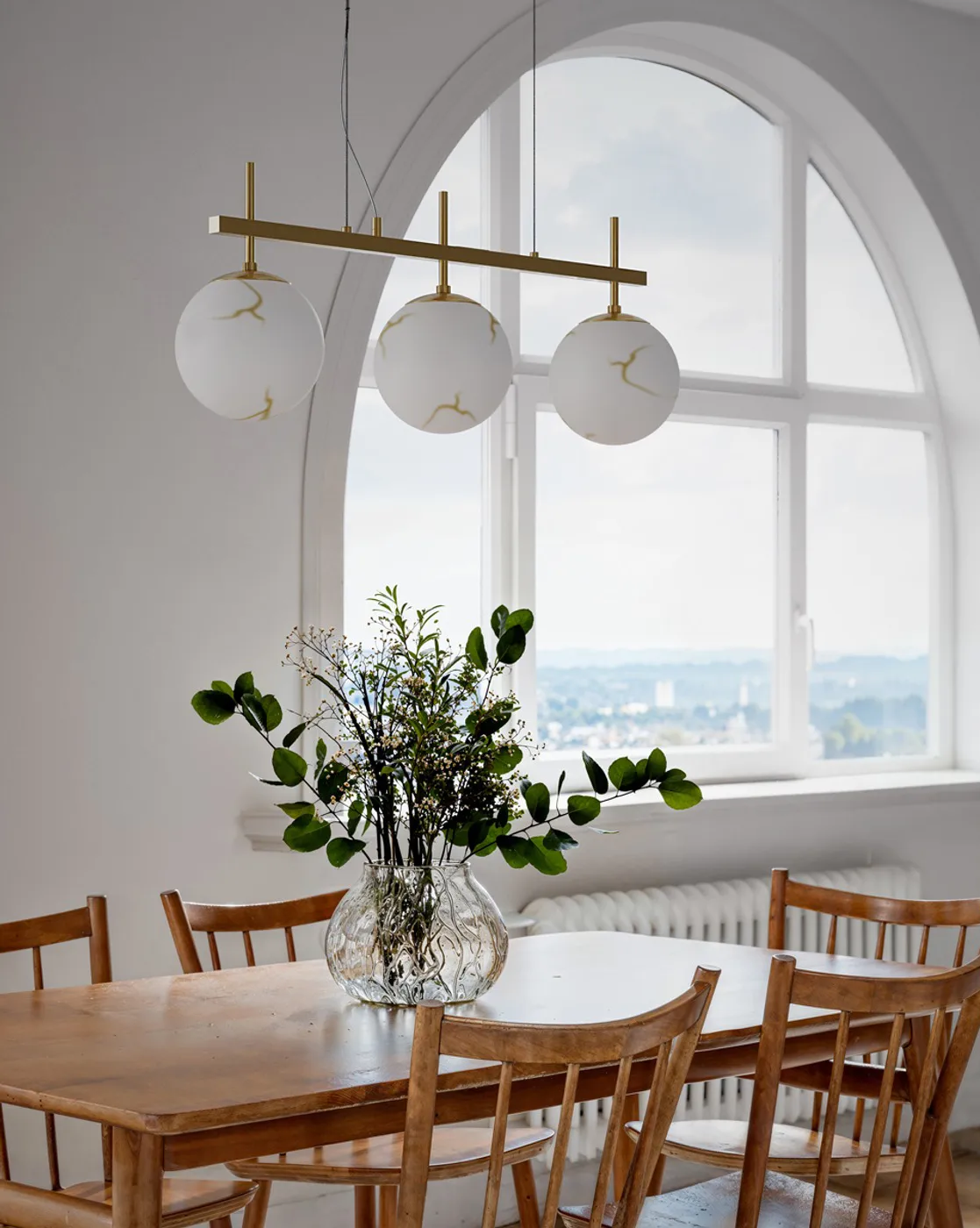 Bellagio lampa sufitowa 3-lite, Mosiądz-biały By Rydéns