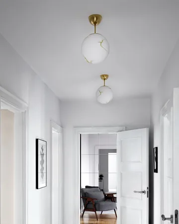 Bellagio lampa wisząca Ø25 cm - Mosiądz-biały - By Rydéns