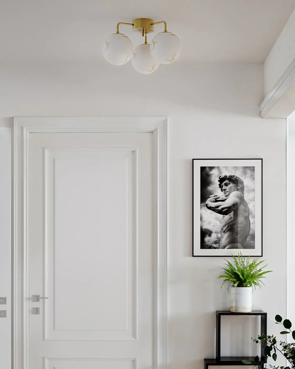 Bellagio plafon 3-lite, Mosiądz-biały By Rydéns