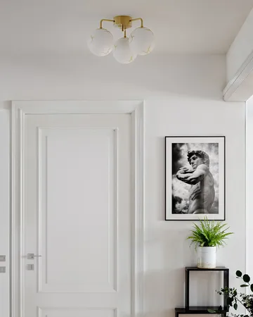 Bellagio plafon 3-lite - Mosiądz-biały - By Rydéns