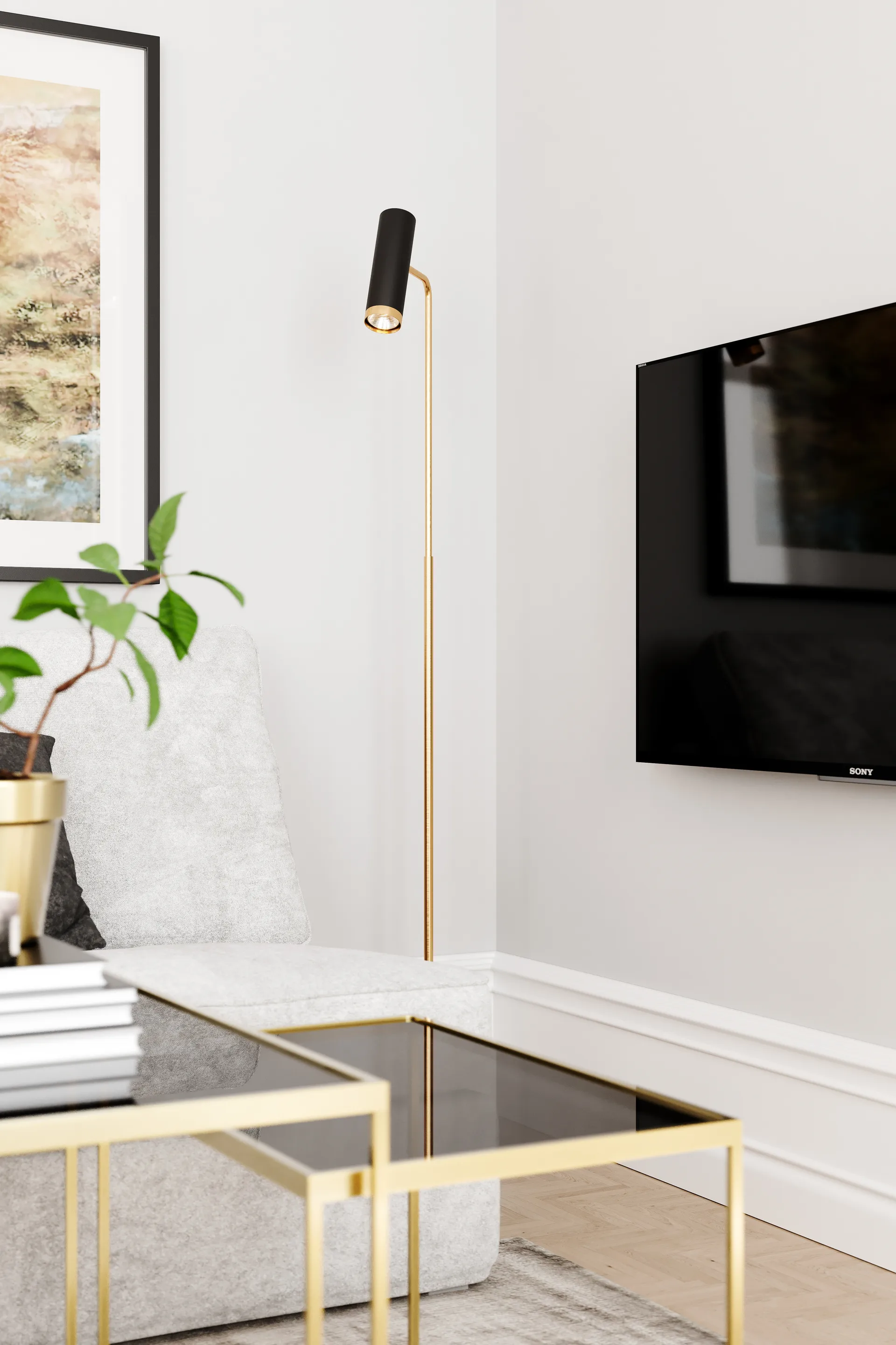 Lampa podłogowa Puls, Czarny matowy By Rydéns