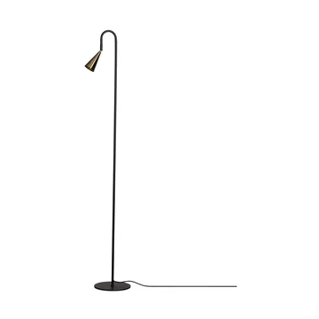 Lampa podłogowa Spline - Czarny-mosiądz, 140 cm - By Rydéns