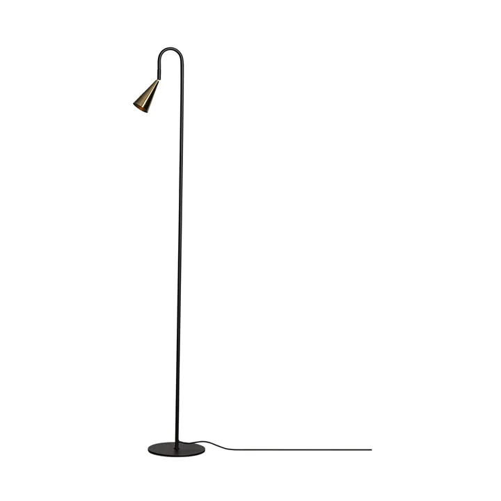 Lampa podłogowa Spline - Czarny-mosiądz, 140 cm - By Rydéns