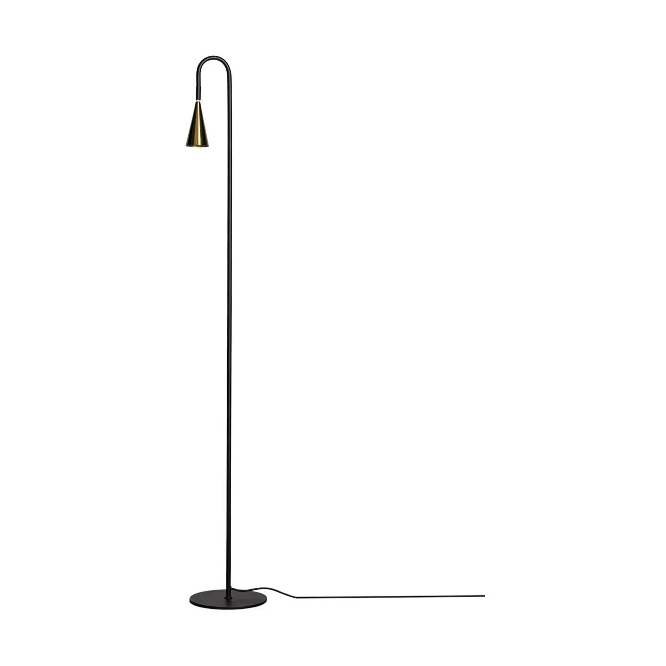 Lampa podłogowa Spline, Czarny-mosiądz, 140 cm By Rydéns