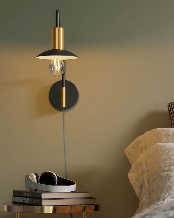 Lampa ścienna Quinn mały zasięg, Czarny matowy By Rydéns