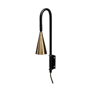 Lampa ścienna Spline - Czarny-mosiądz, 36 cm - By Rydéns