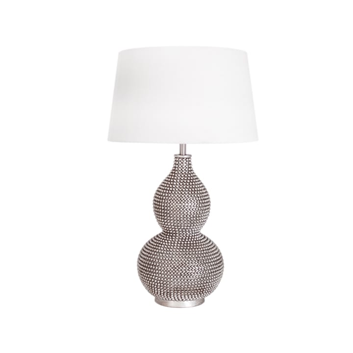 Lofty lampa stołowa - satin/white, podstawa lampy i metal - By Rydéns