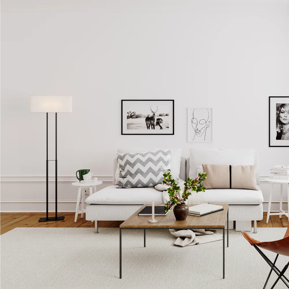 Luton lampa podłogowa, czarny/biały By Rydéns