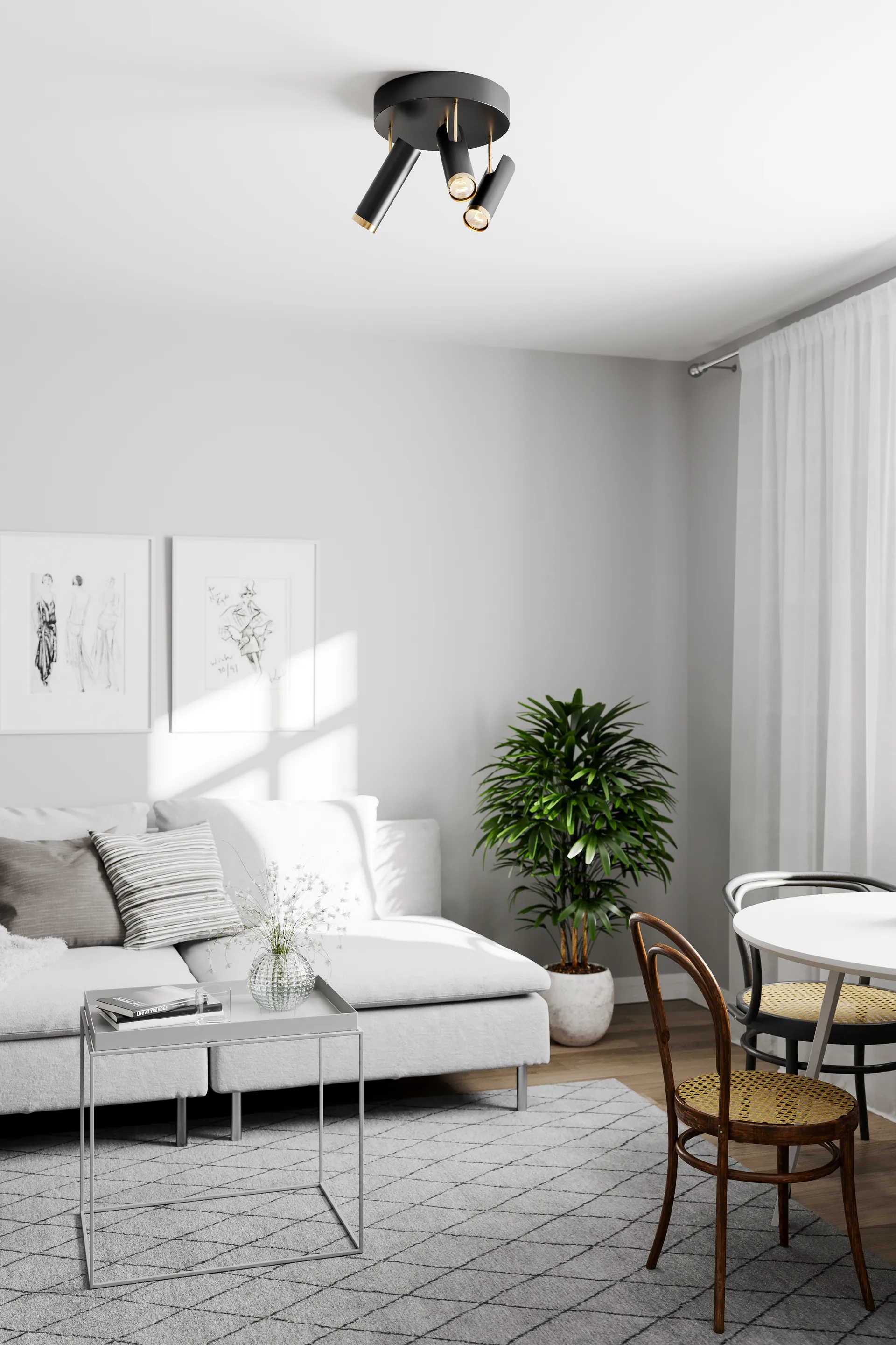 Oświetlenie punktowe Puls, Czarny matowy By Rydéns