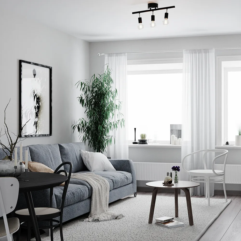 Row lampa sufitowa, czarny matowy By Rydéns