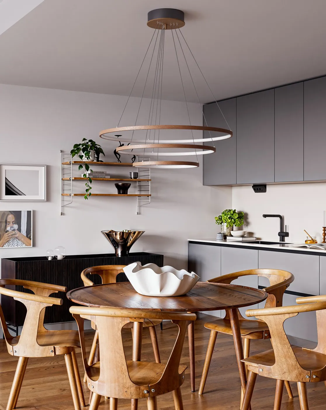 Trione lampa sufitowa Ø80 cm, Orzech By Rydéns