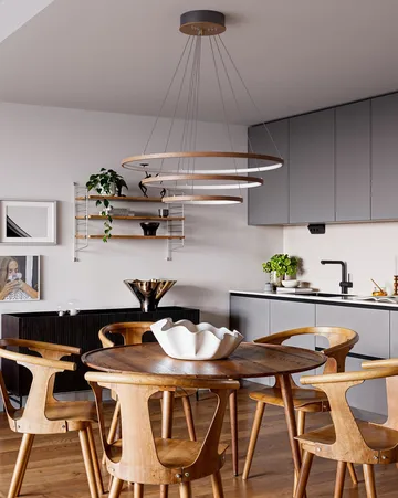 Trione lampa sufitowa Ø80 cm - Orzech - By Rydéns