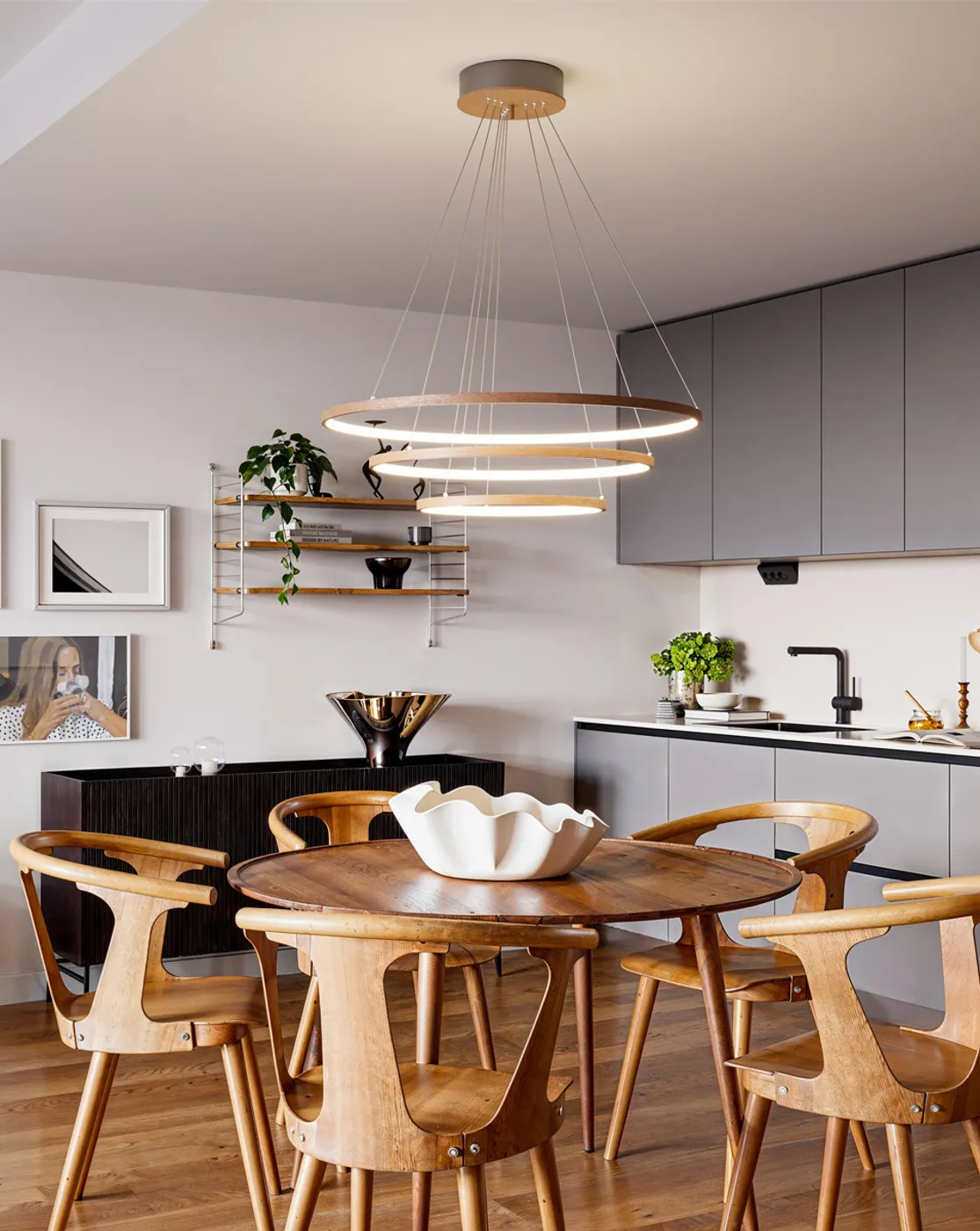 Trione lampa sufitowa Ø80 cm, Orzech By Rydéns