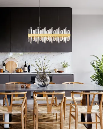 Triumph Bar lampa sufitowa 80 cm - Mosiądz-przezroczysty - By Rydéns