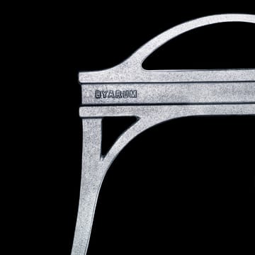 Ławka Lessebo - Mahoń, surowy aluminiowy stelaż - Byarums bruk