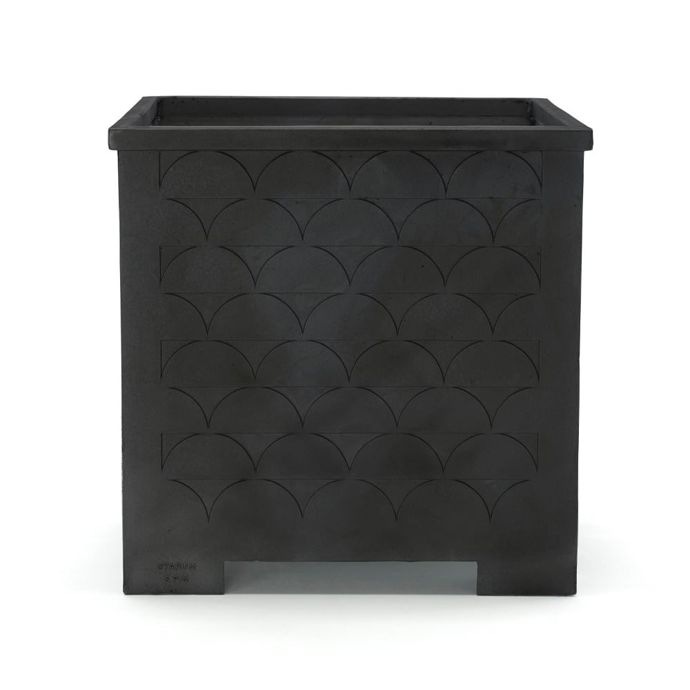 Byarums bruk Doniczka Relief Czarna, duża | Skandynawski Design | Doniczki | Czarny