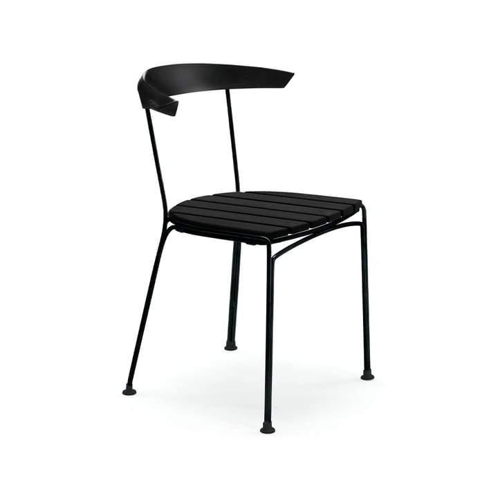 Krzesło Dover - Sosna lakierowana na czarno, czarny stelaż - Byarums bruk