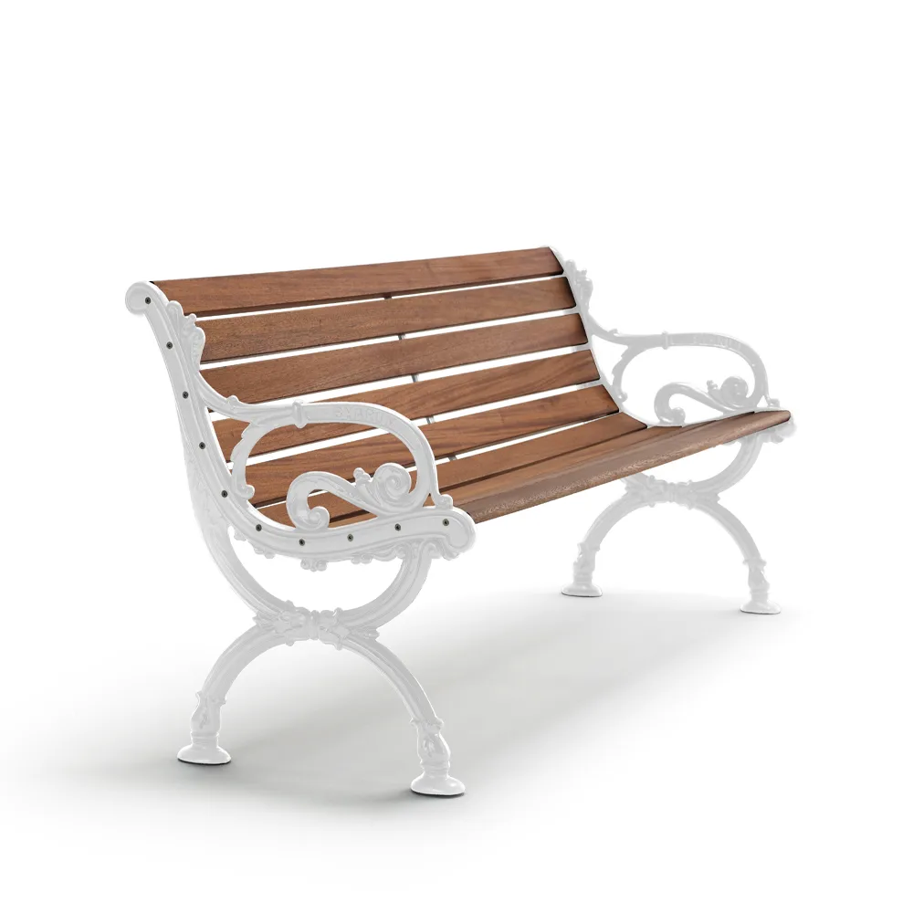 Sofa ogrodowa Byarum, Mahoń, biały stelaż, 155 cm Byarums bruk