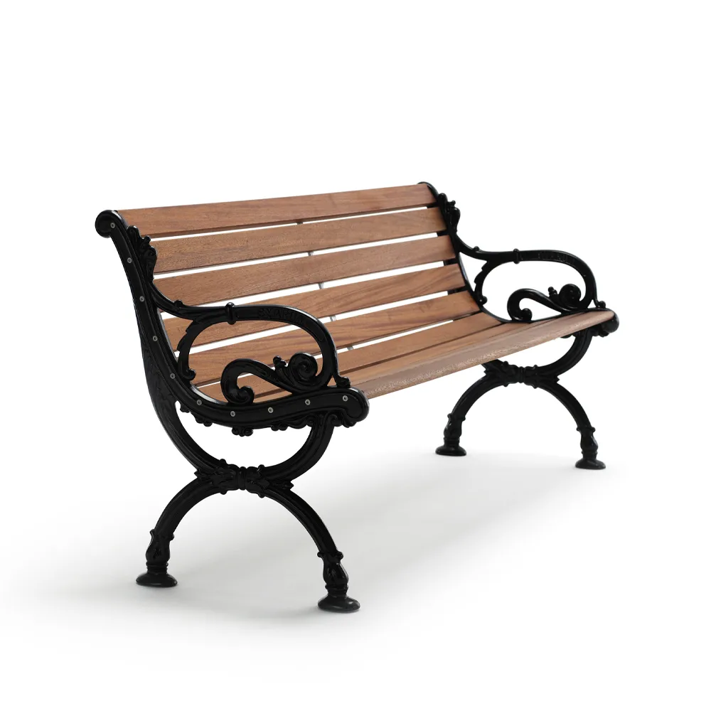 Sofa ogrodowa Byarum, Mahoń, czarny stelaż, 155 cm Byarums bruk