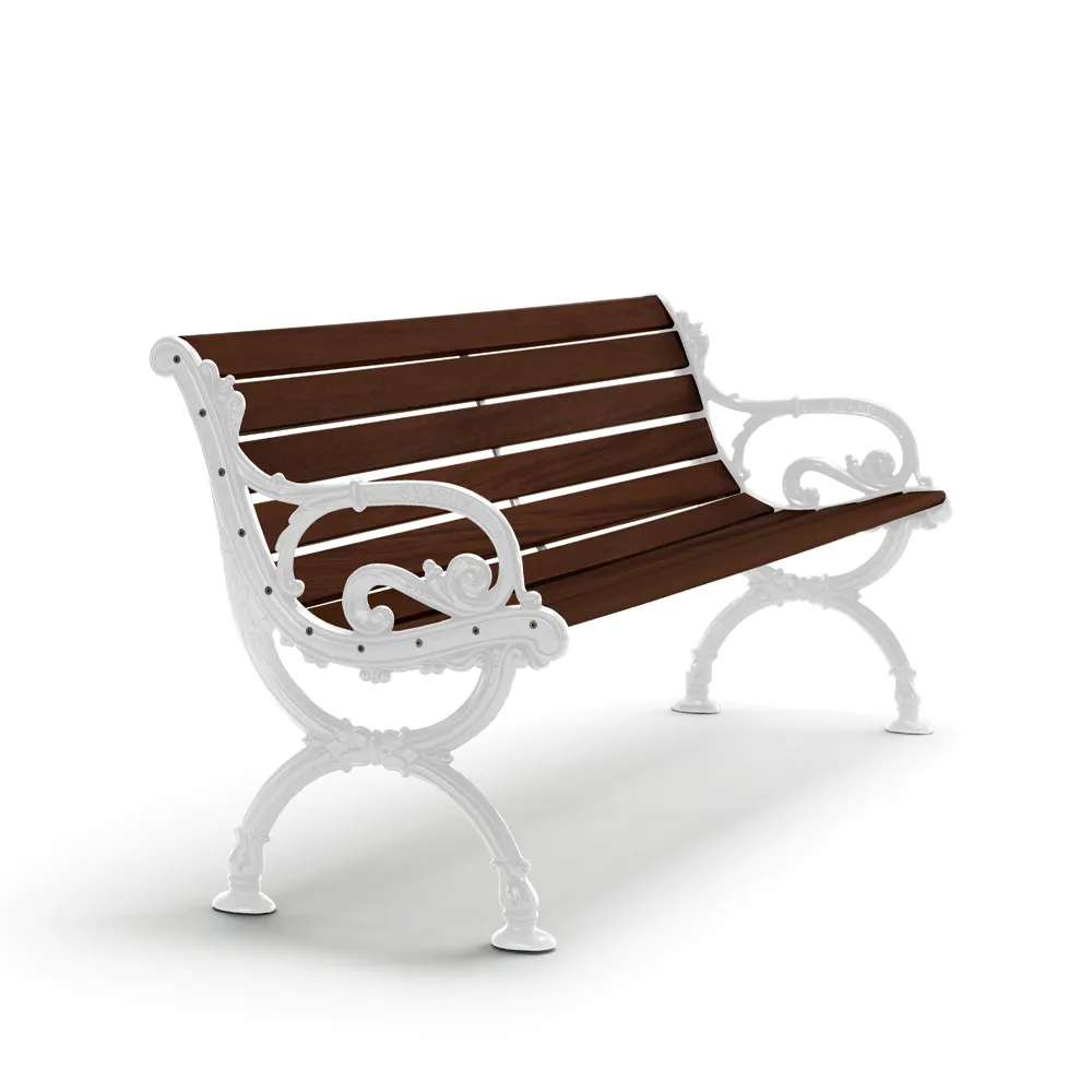 Sofa ogrodowa Byarum, Sosna, brązowa lazura, biały stelaż, 155 cm Byarums bruk