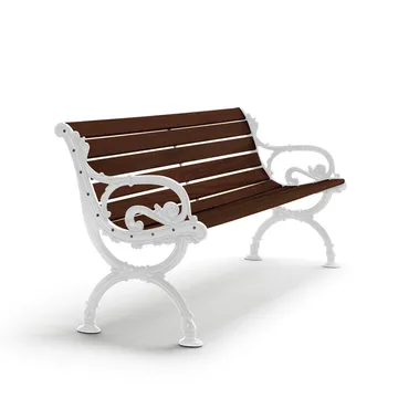 Sofa ogrodowa Byarum - Sosna, brązowa lazura, biały stelaż, 155 cm - Byarums bruk