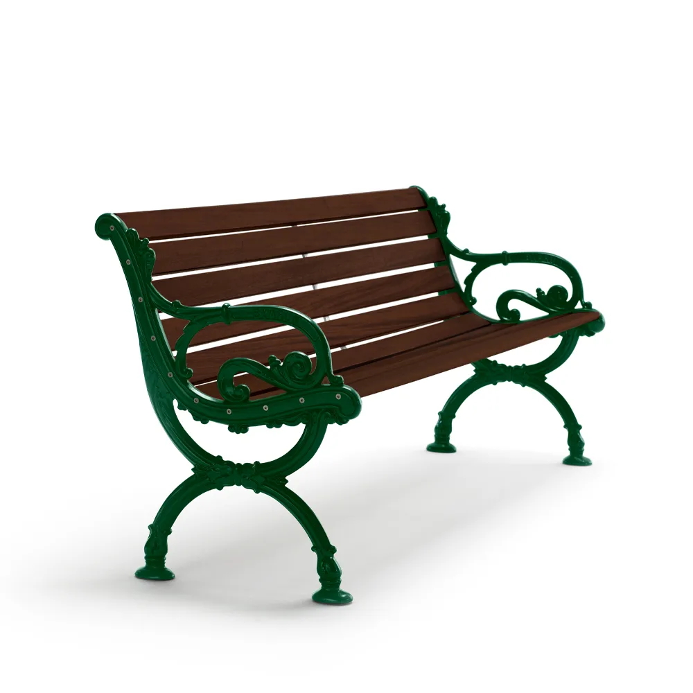 Sofa ogrodowa Byarum, Sosna, brązowa lazura, zielony stelaż, 155 cm Byarums bruk