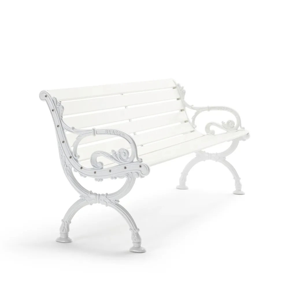 Sofa ogrodowa Byarum, Sosna lakierowana na biało, biały stelaż Byarums bruk