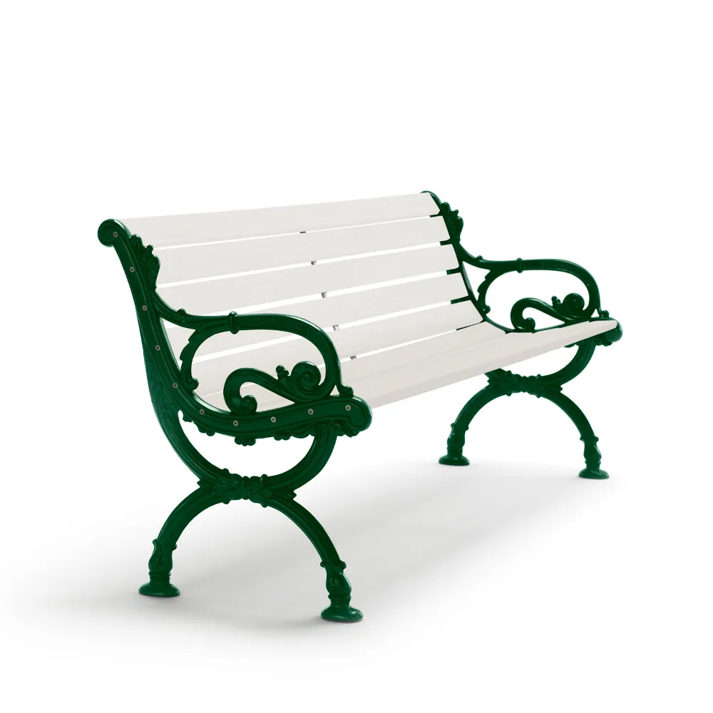 Sofa ogrodowa Byarum, Sosna lakierowana na biało, zielony stelaż, 155 cm Byarums bruk