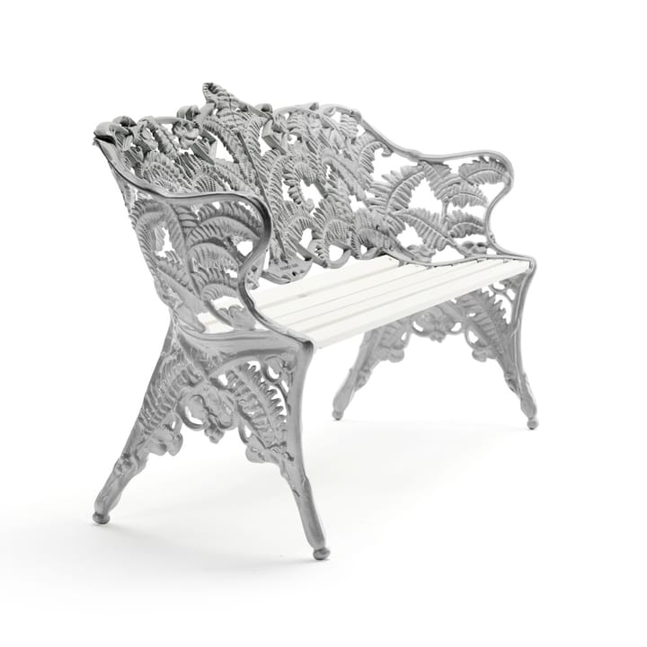 Sofa ogrodowa Classic - Sosna lakierowana na biało, surowy stelaż aluminiowy - Byarums bruk