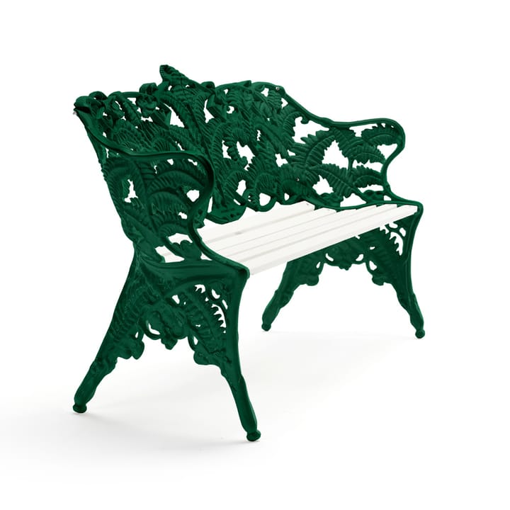 Sofa ogrodowa Classic - Sosna lakierowana na biało, zielony stelaż - Byarums bruk