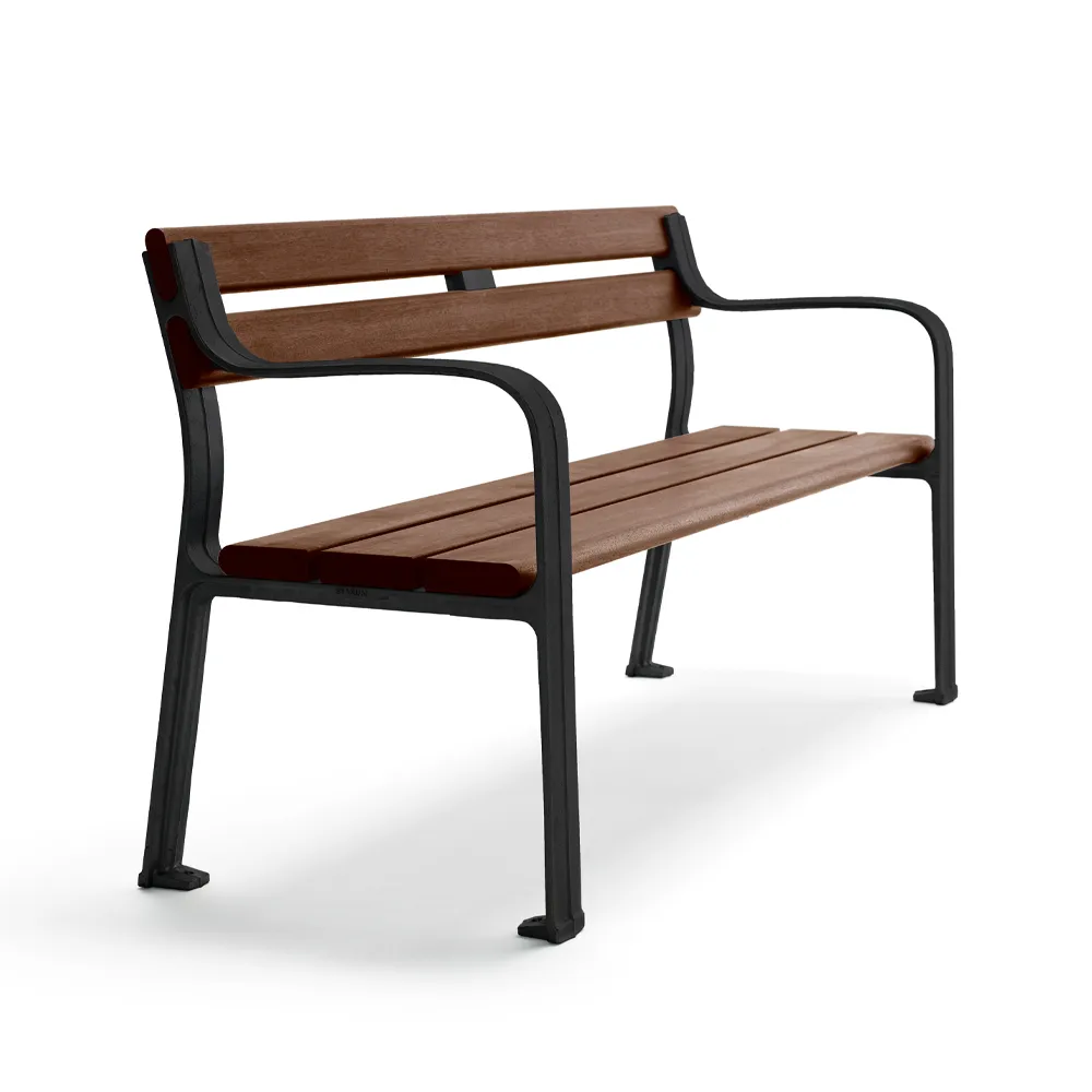 Sofa ogrodowa Joy, Mahoń, czarny stelaż Byarums bruk