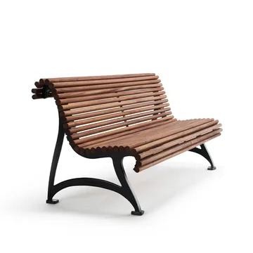 Sofa ogrodowa Jujol - Mahoń, czarny stelaż - Byarums bruk