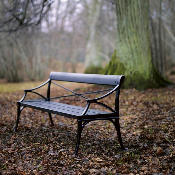 Sofa ogrodowa Lessebo, Mahoń, czarny stelaż Byarums bruk