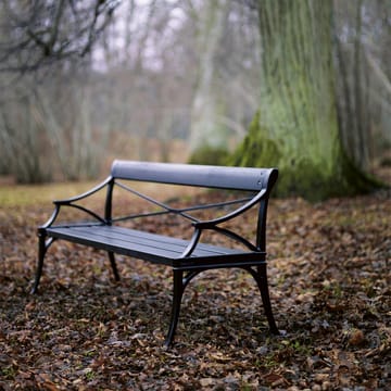 Sofa ogrodowa Lessebo - Mahoń, czarny stelaż - Byarums bruk