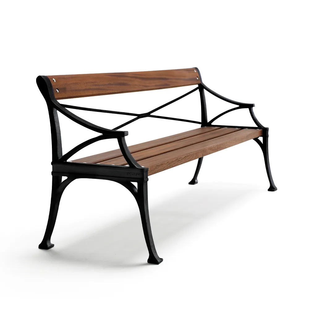 Sofa ogrodowa Lessebo, Mahoń, czarny stelaż Byarums bruk