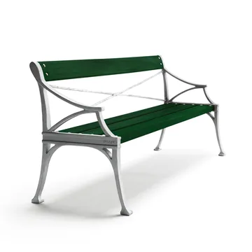 Sofa ogrodowa Lessebo - Zielona, surowy stelaż aluminiowy - Byarums bruk